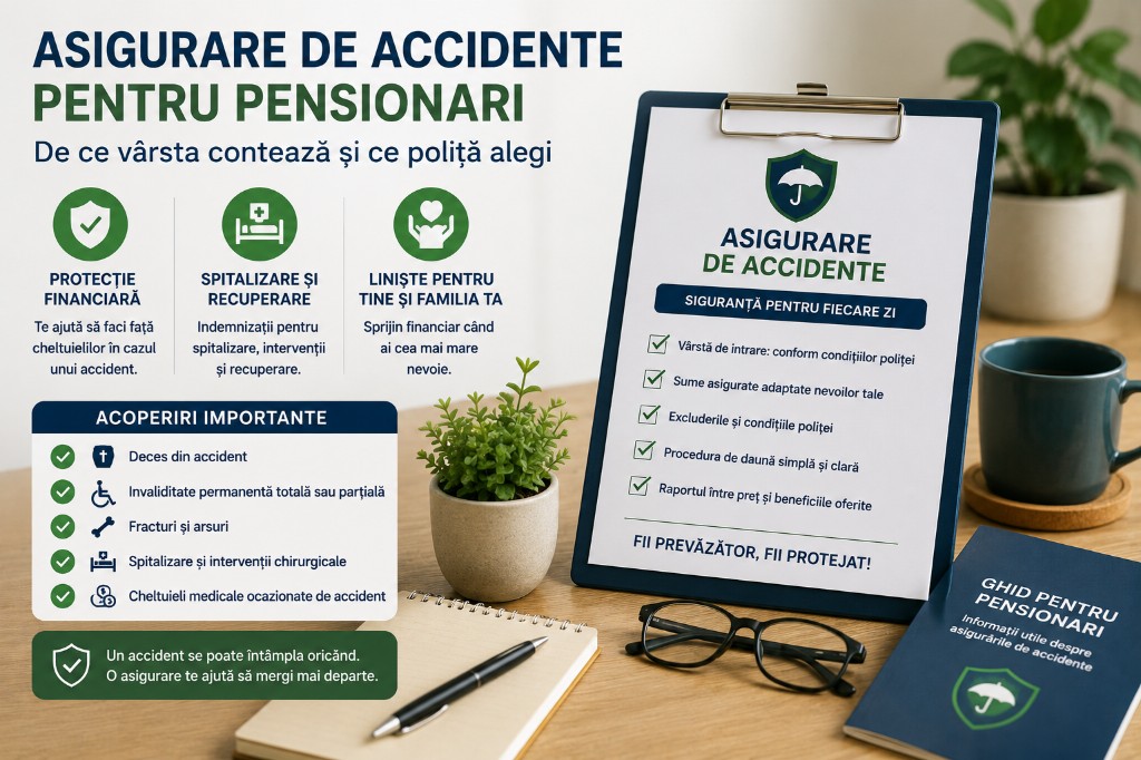 Asigurare de accidente pentru pensionari: de ce vârsta contează și ce poliță alegi