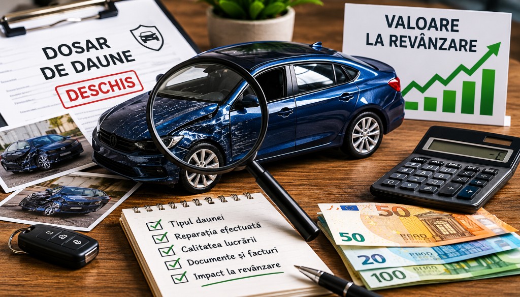 Cum afectează dosarul de daune deschis valoarea mașinii la revânzare